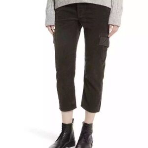 Vince flight cargo pants in espresso brown corduroy - sz 6